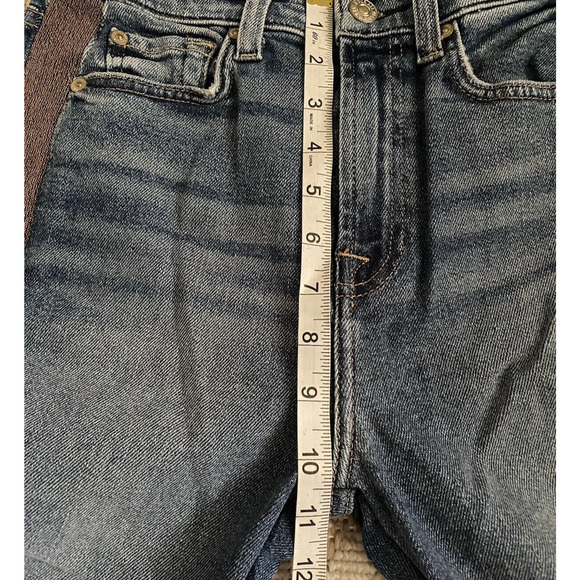 7 For All Mankind Jeans Womens Sz 25 High Waist Skinny Ankle Sparkle Side Pants - Picture 11 of 14